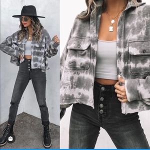 NEW WOT VICI Nelson Tie-Dye Button Down Top